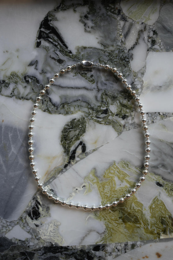 Silver Beaded Necklace