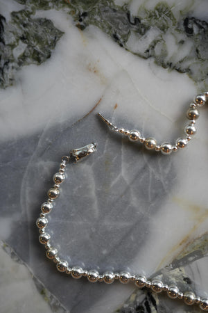 Silver Beaded Necklace