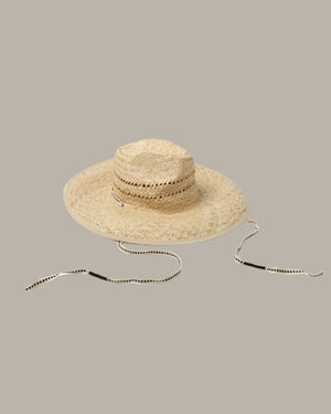 Detailed Drawstring Straw Hat
