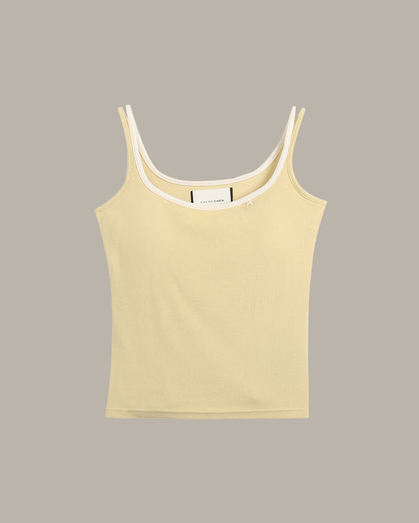 Two-Tone Straps Tank Top
