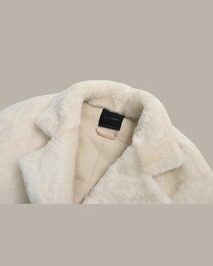 Fur Coat with Lapel Collar