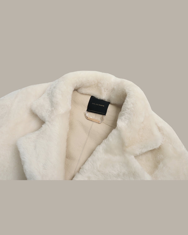 Fur Coat with Lapel Collar