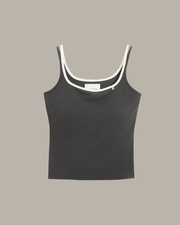 Two-Tone Straps Tank Top