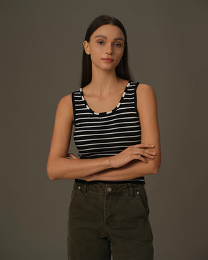 Stripe Sleeveless Top