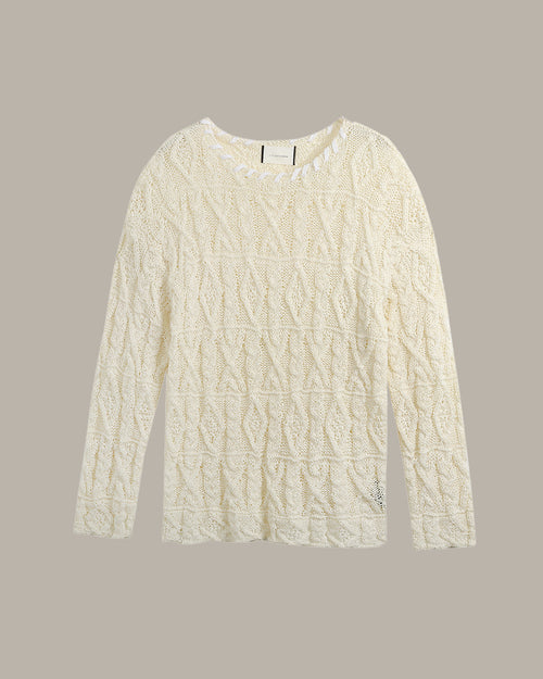 Stitch Collar Knit Top