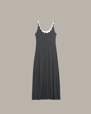 Detailed Neckline Maxi Dress