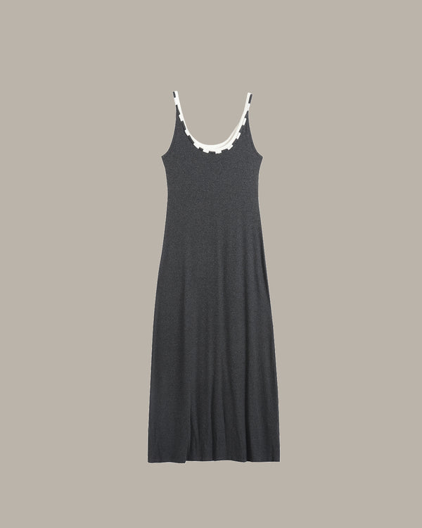 Detailed Neckline Maxi Dress