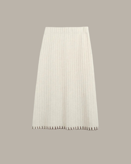 Yak Wool Knitted Midi Skirt
