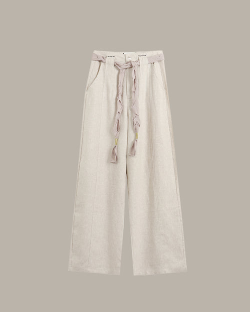 Drawstring Waist Long Pants