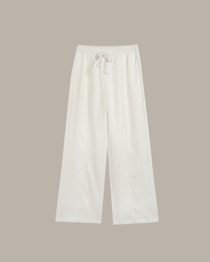 Braided-Drawstring Linen Pant