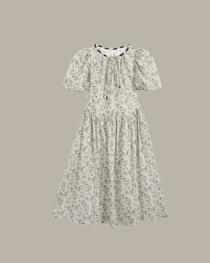 Bubble Sleeve Floral Dress