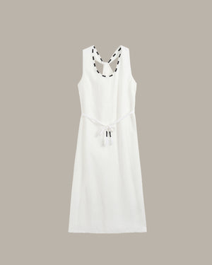 Detailed Neckline Midi Dress