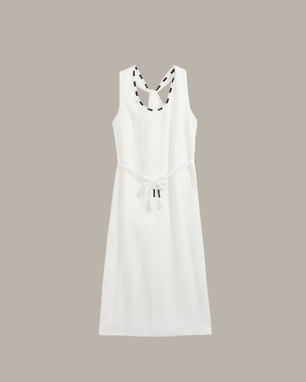 Detailed Neckline Midi Dress