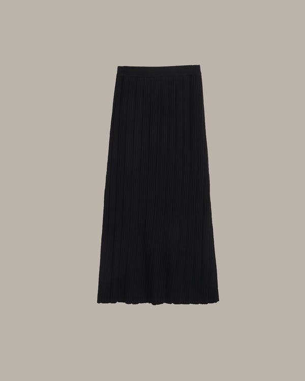 Flowy Pleated Side-Slit Skirt