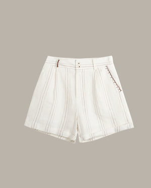 Striped Linen Shorts