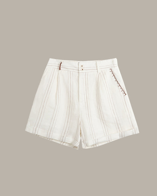 Striped Linen Shorts