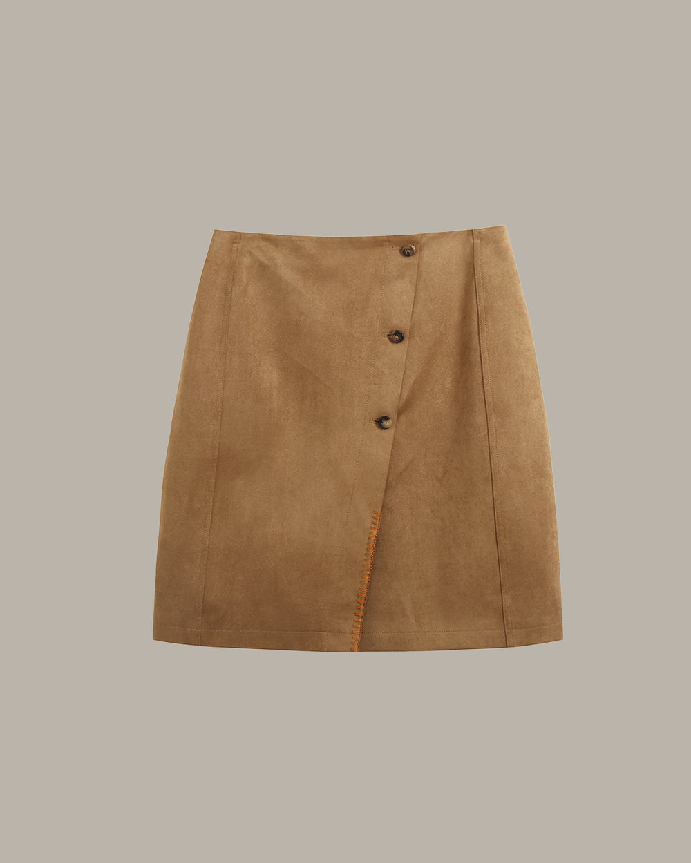 Faux Suede A-Line Skirt