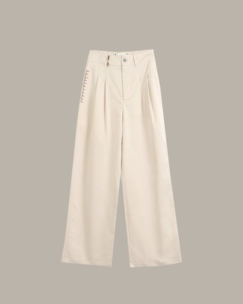 Stitch Detail Wide Leg Pants