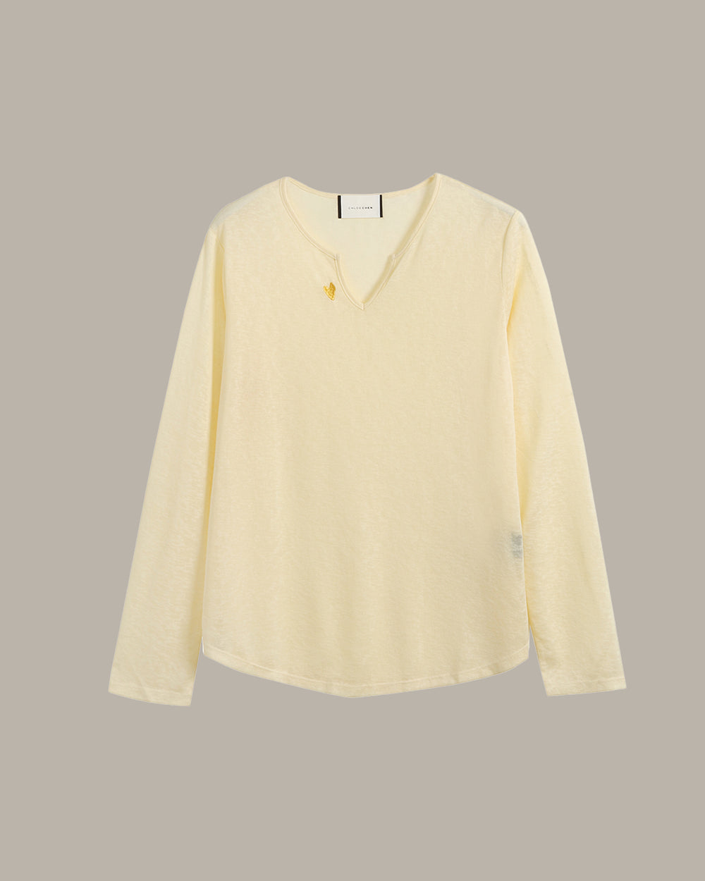 V Neck Long Sleeve Top