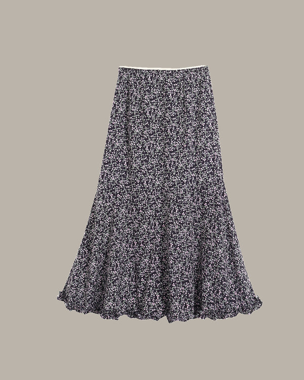 Floral Print Midi Skirt