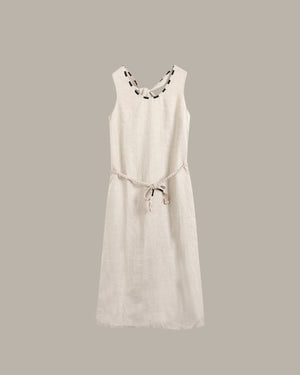 Detailed Neckline Midi Dress