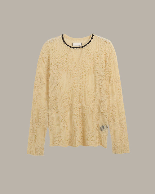 Crochet Neck Knit Top