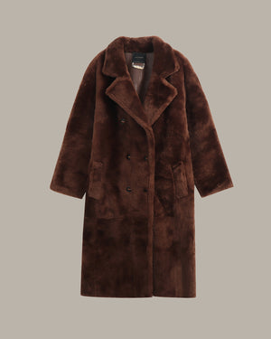 Fur Coat with Lapel Collar