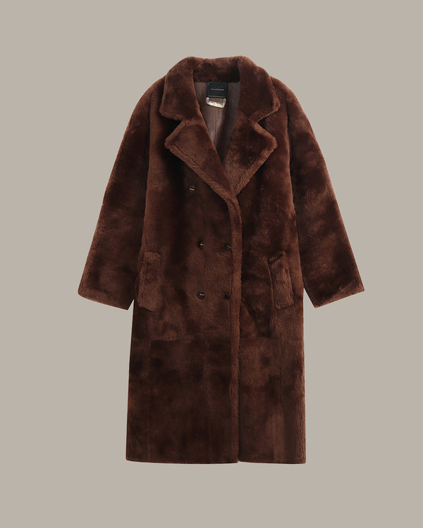 Fur Coat with Lapel Collar