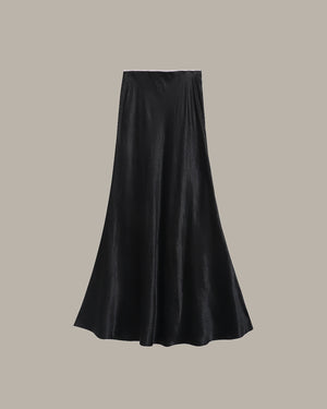 Summer Satin Midi Skirt