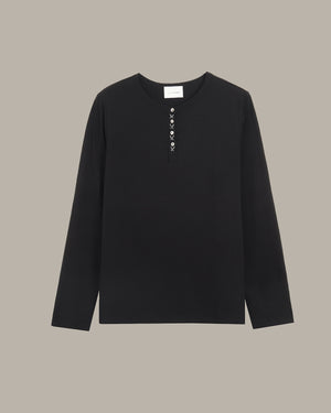 Cross-Stitched Placket Top