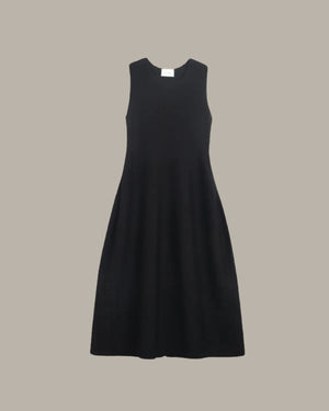 Classic Black Sleeveless Knitted Dress