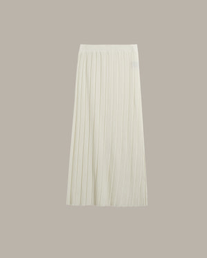 Flowy Pleated Side-Slit Skirt