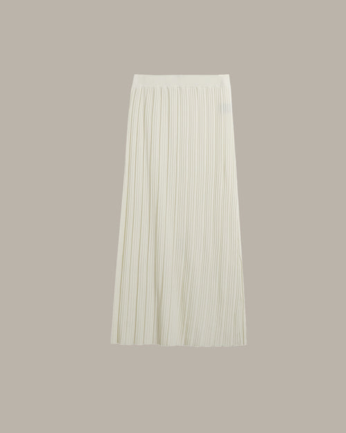 Flowy Pleated Side-Slit Skirt