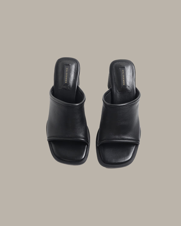 Victoria Leather Heel Sandals