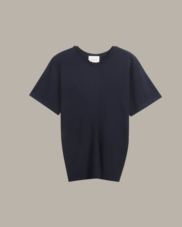 Detailed Neckline Relaxed Fit T-Shirt