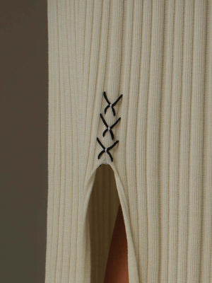 Flowy Pleated Side-Slit Skirt