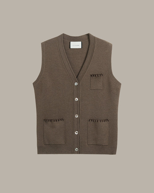 V Neck Knit Vest