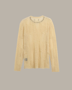 Crochet Neck Knit Top