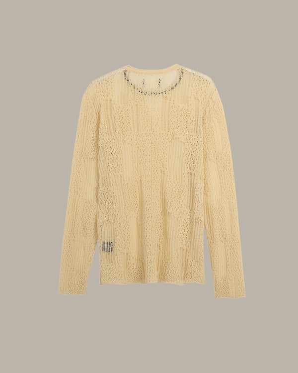 Crochet Neck Knit Top