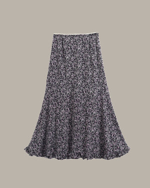Floral Print Midi Skirt