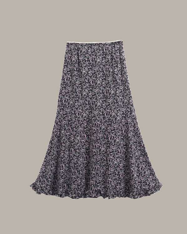Floral Print Midi Skirt