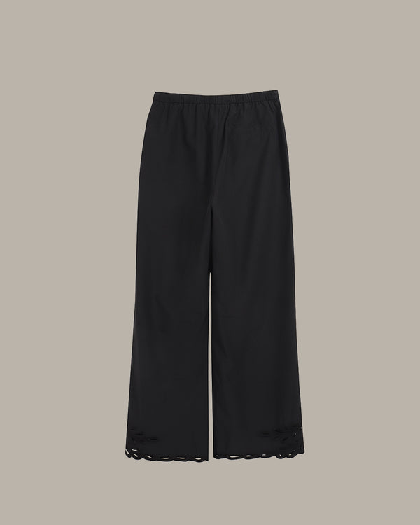 Embroidered Cuff Drawstring Pants