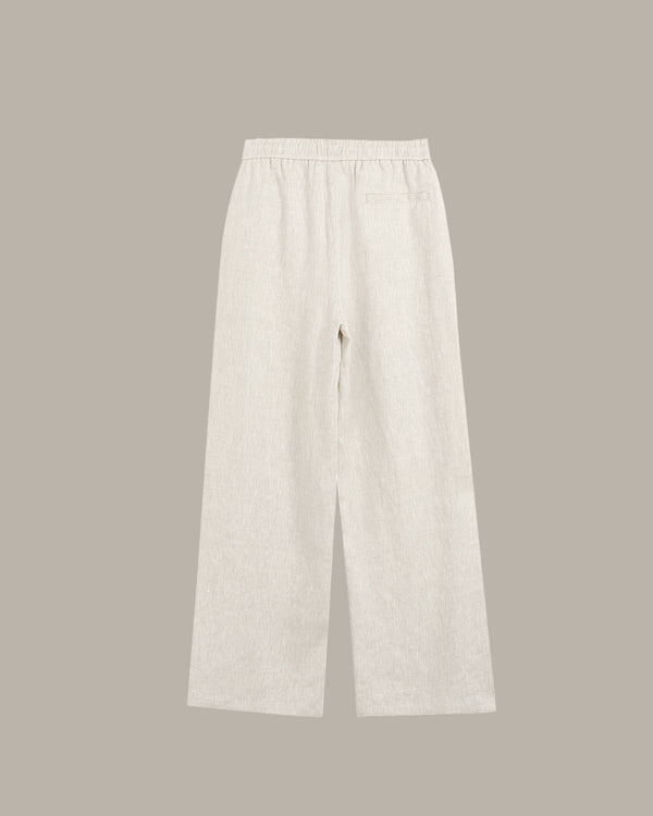 Braided-Drawstring Linen Pant