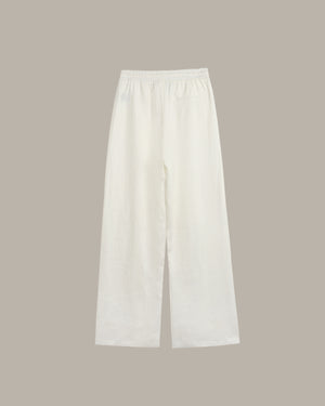 Braided-Drawstring Linen Pant