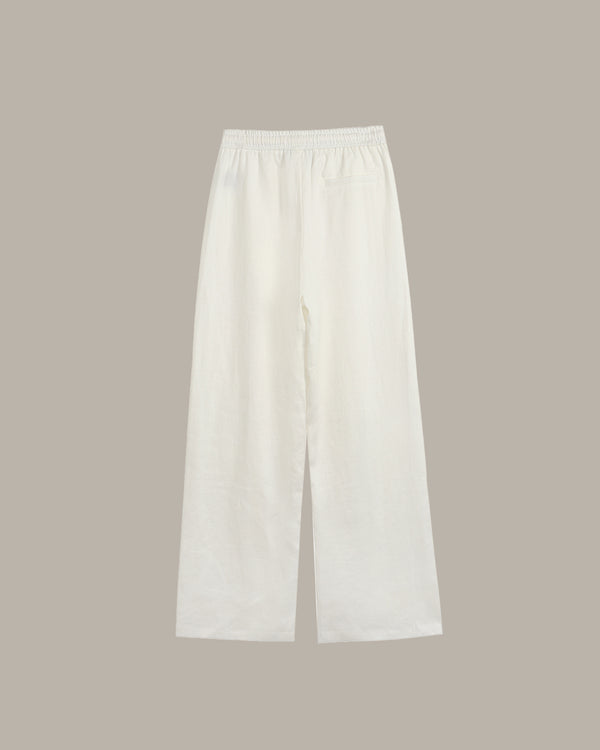 Braided-Drawstring Linen Pant