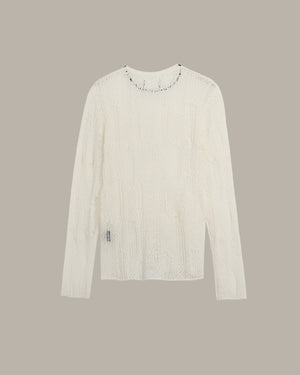 Crochet Neck Knit Top