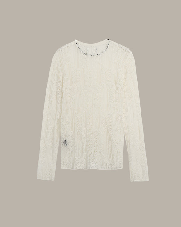 Crochet Neck Knit Top