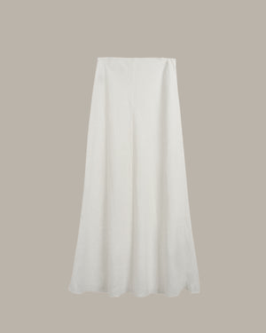 100% Linen Stitched Midi Skirt