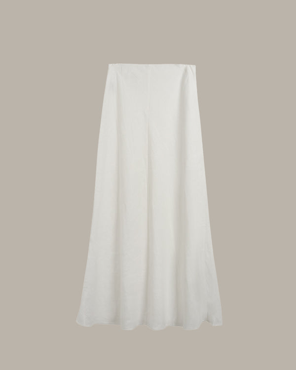 100% Linen Stitched Midi Skirt