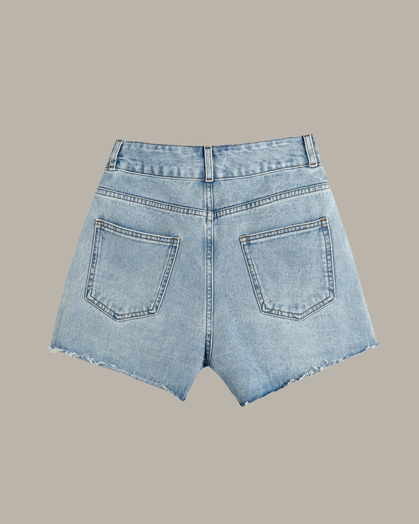 Frayed Edge Denim Shorts
